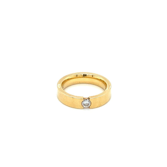 Brillantring Goldring Diamant RG.52 18K Gelbgold