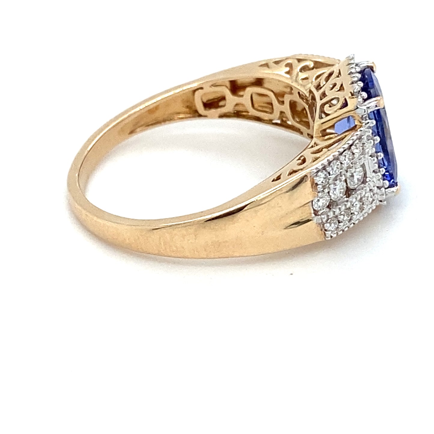 Edelstein Ring Goldring RG.60 Diamant 14K Gelbgold