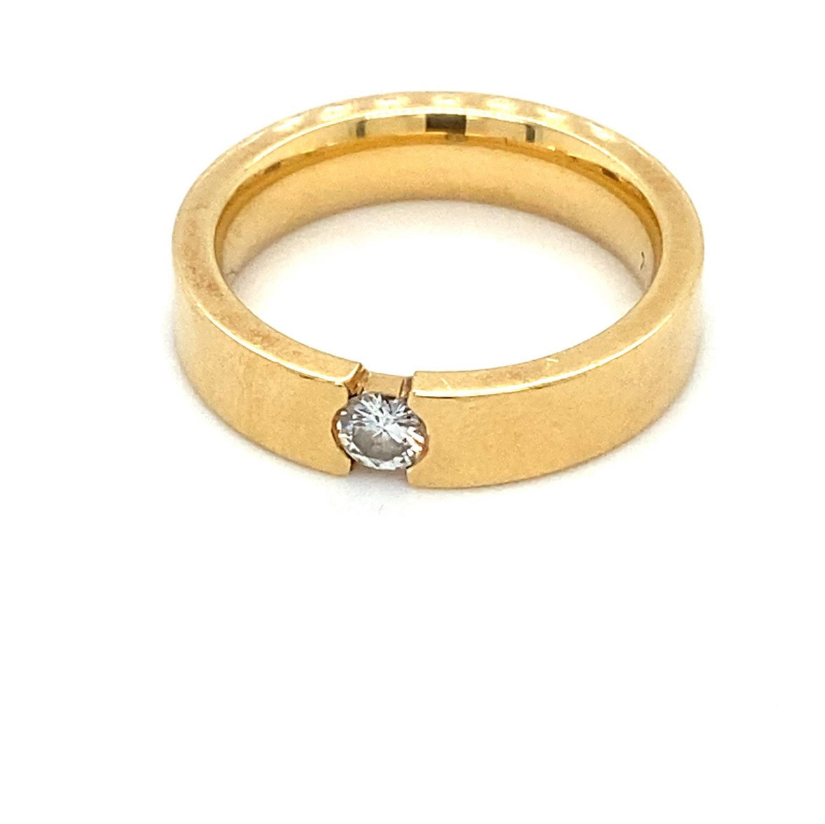 Brillantring Goldring Diamant RG.52 18K Gelbgold