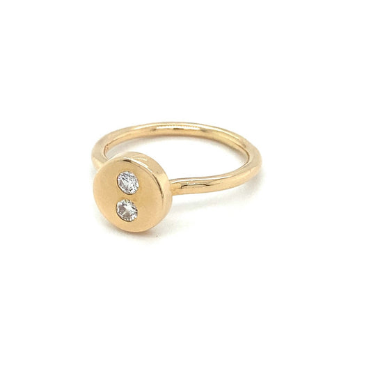 Brillantring Goldring RG.55 14K Gelbgold