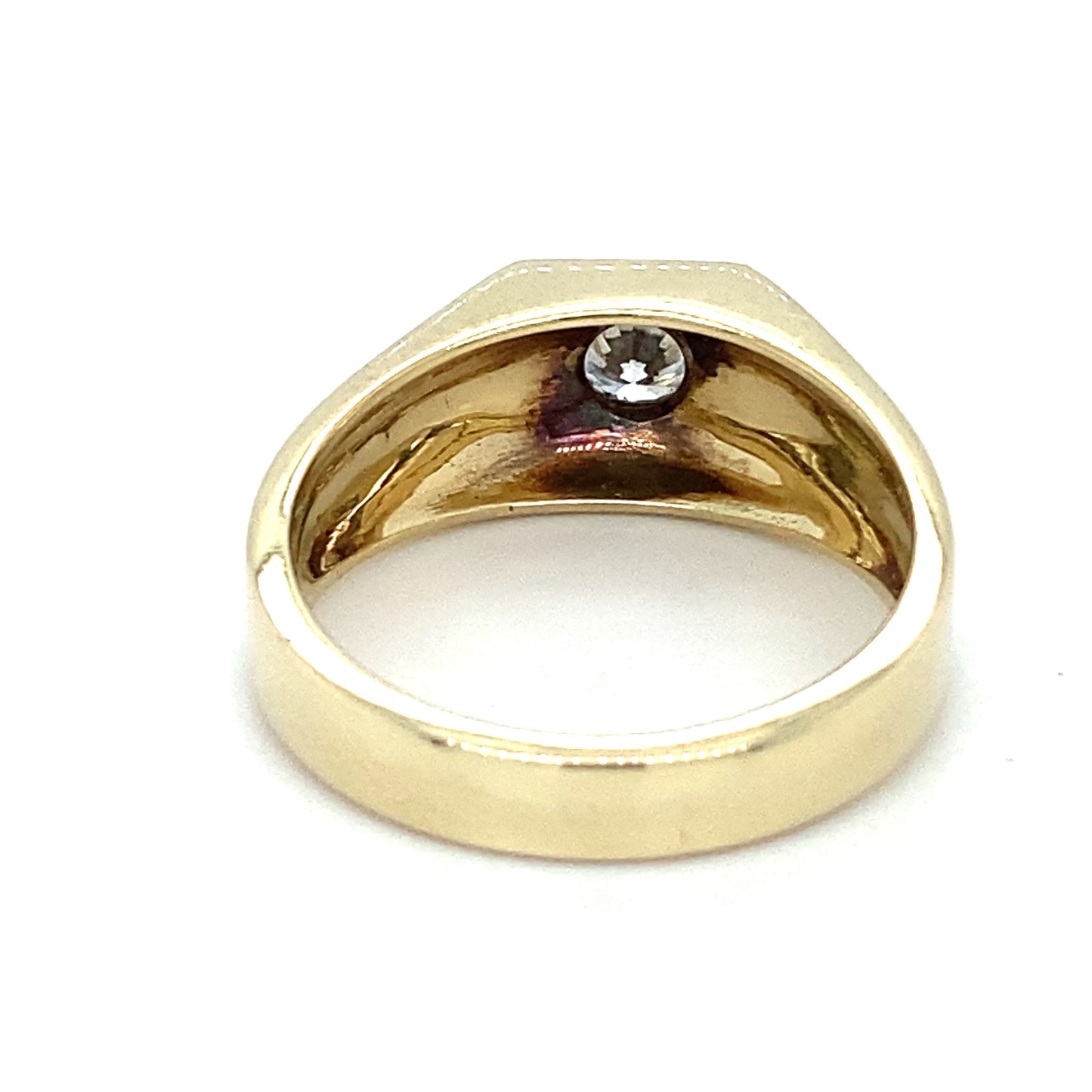 Brillantring Goldring 0,49ct Brillant RG.61 14K Gelbgold mit Zertifikat