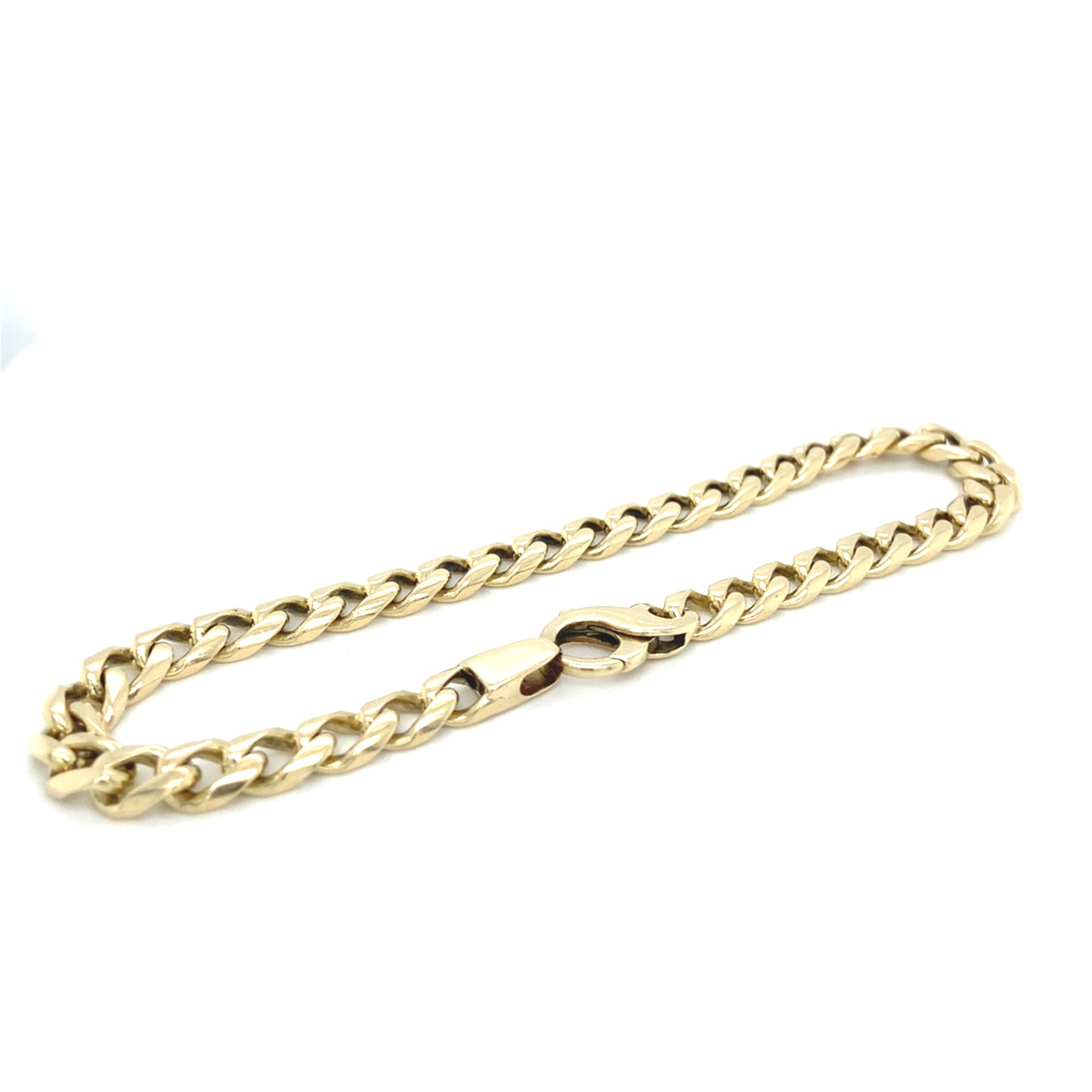 Panzer Armband 14K 22,5cm x 6mm Gelbgold