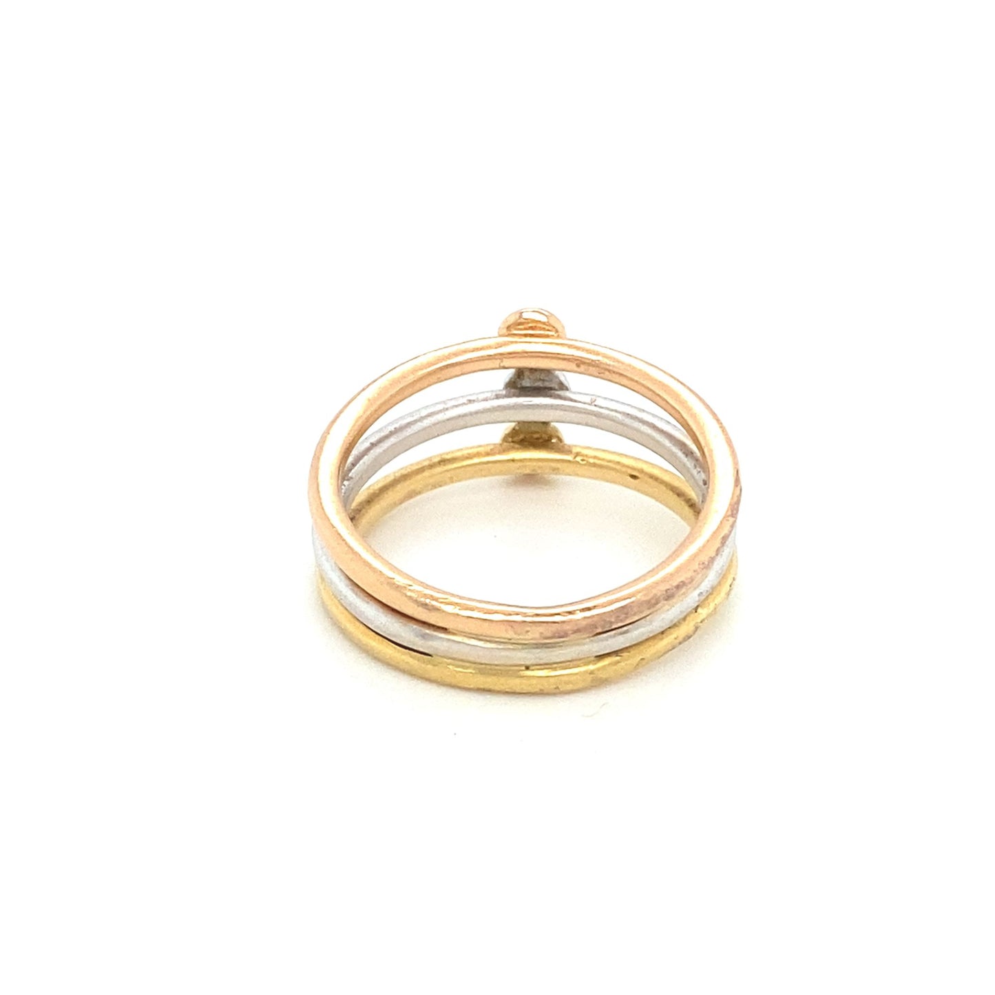 Tricolor Ring RG 55 18K Mehrfabiges Gold